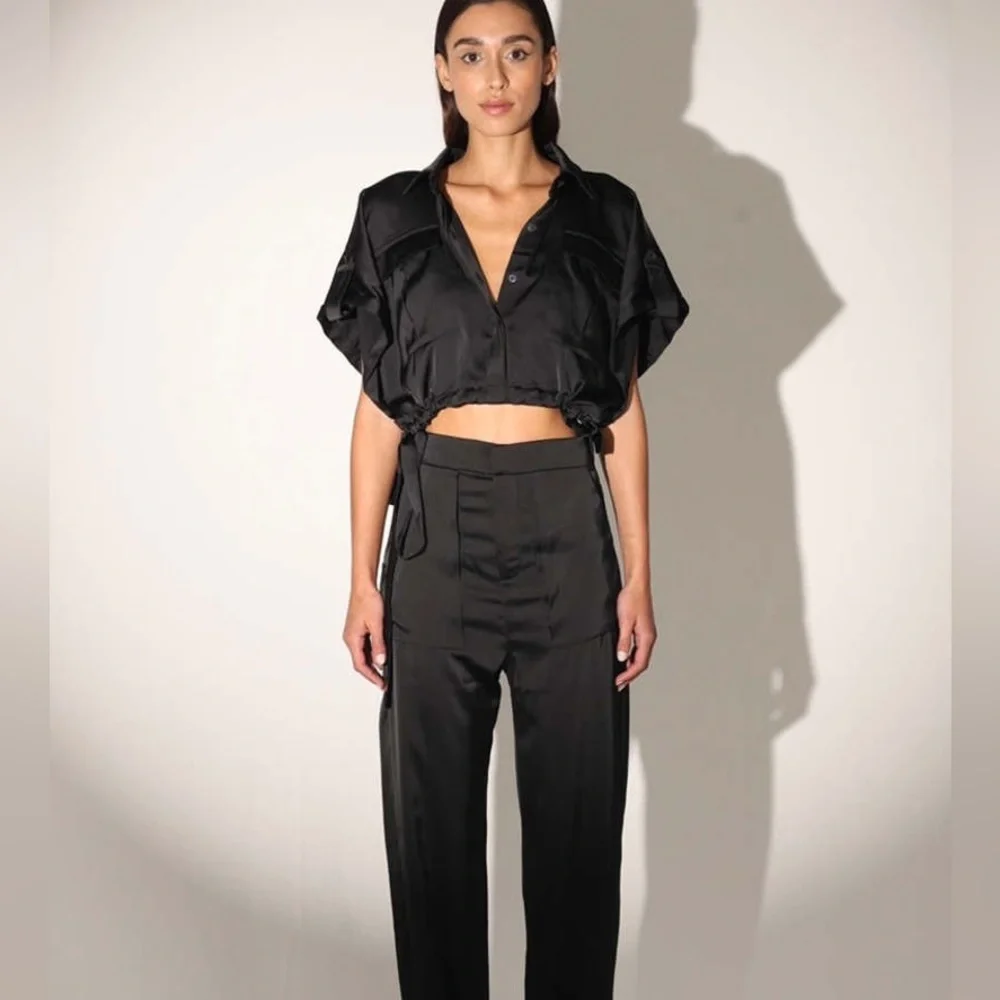 NONchalant Black Button Down Shirt - Picture 2 of 6